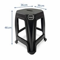 Nivalmix-Banqueta Nova de Plastico - 03-Preto - 1089 - Usual Utilidades-2518470